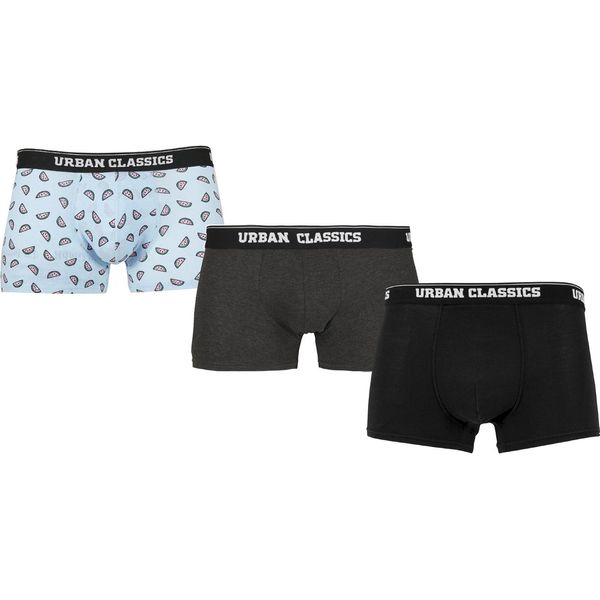 Urban Classics Uomo Boxer 3-Pack Melone Aop+Cha+Blk - 4XL-image