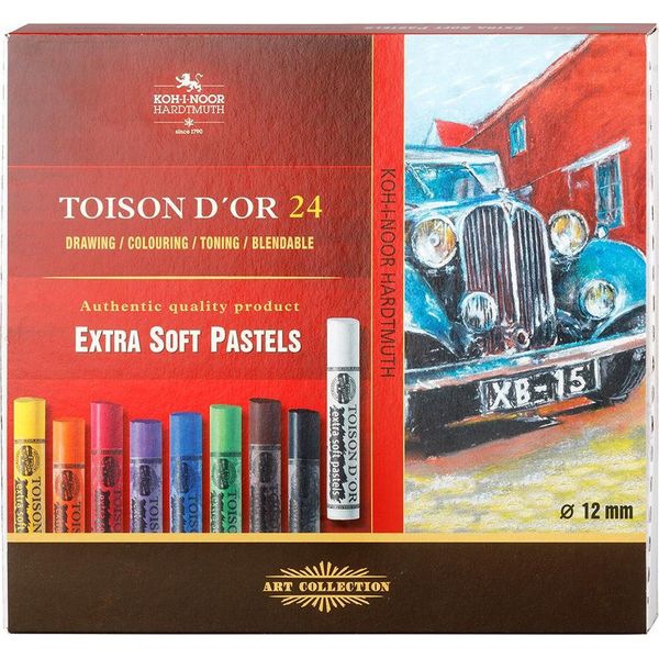 KOH-I-NOOR Set Di Pastelli Extra Morbidi Per Artisti Set Di Pastelli Secchi 24 Pz-image