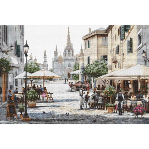 Luca-S Set Per Punto Croce "Collezione Oro Cattedrale Di Barcellona"", Schema Contato, 47X31Cm"-image