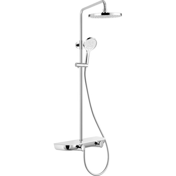 Mexen Axis Set Doccia Esterno Con Soffione E Miscelatore, Cromato/Bianco - 78112-20-image