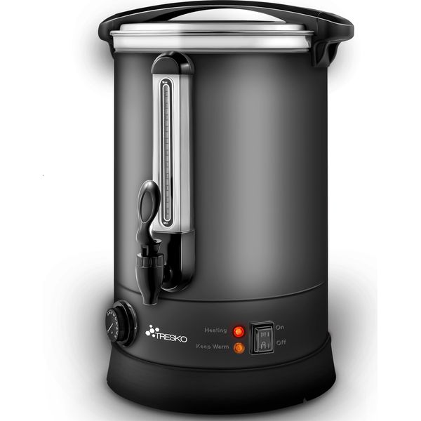 Tresko® Bollitore Per Vin Brulé Grigio 30L / 2500W Bollitore Per Vin Brulé In Acciaio Inox Macchina Per Vin Brulé Macchina Per Bevande Calde Distributore Di Acqua Calda-image