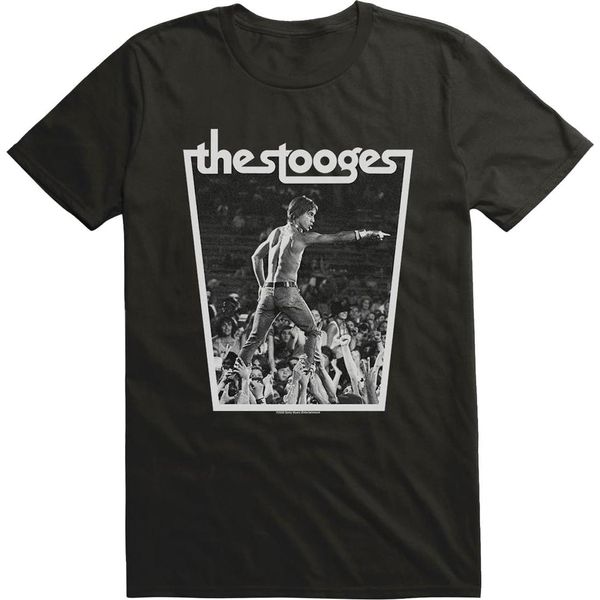 Iggy & The Stooges - Maglietta "Crowd Walk"" Per Uomo/Donna Unisex RO2530 (Xxl) (Nero)"-image