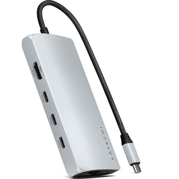 Satechi ST-P8KES Replicatore Di Porte E Docking Station Per Laptop Cablato Usb 3.2 Gen 1 (3.1 Gen 1) Type-C Argento-image
