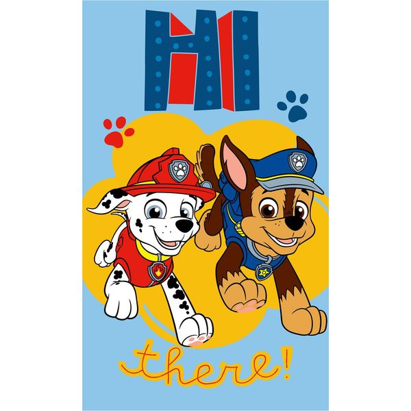Carbotex Compatibile Con L'asciugamano Per Bambini Paw Patrol 30 X 50 Cm Vari Disegni (Blu PAW234001-R35)-image