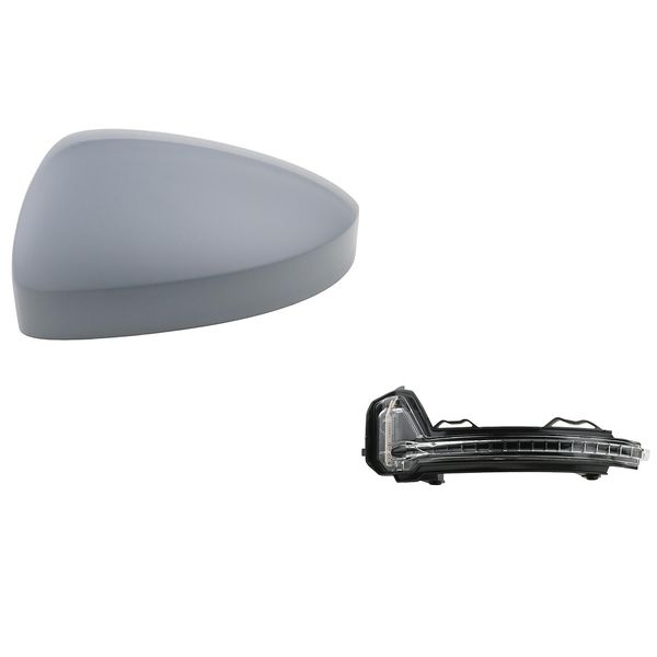 Johns, Calotta Specchietto + Led Indicatore Specchietto Si Adatta A Vw Tiguan Ad 01/2016- Conducente Sinistro 5NA949101 5NA949101A 5NA857537 5NA857537GRU-image