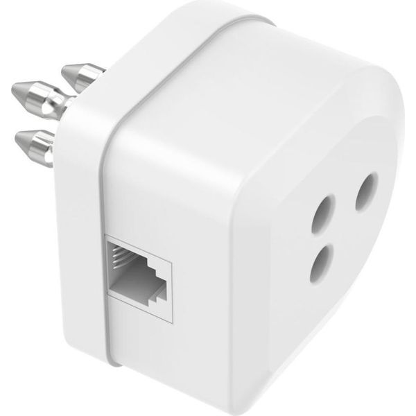 Hama Adattatore Telefonico Spina Tripolare / Presa Tripolare E Presa Jack 6P4C-image