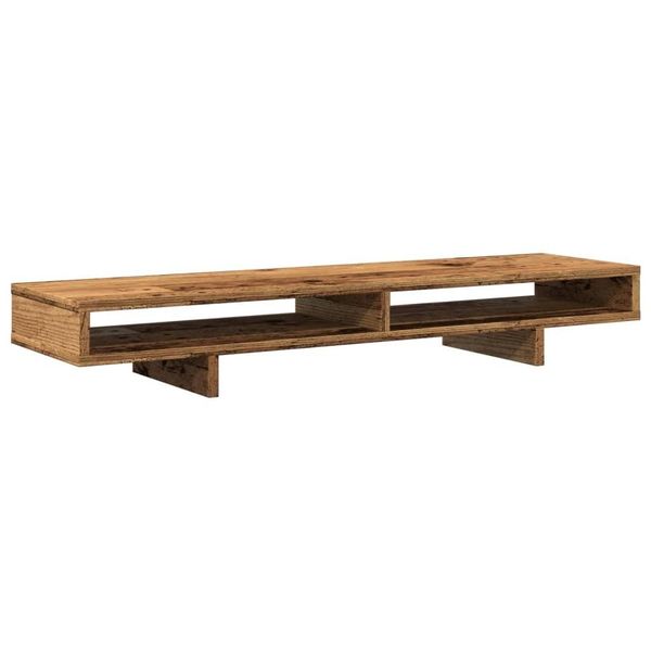 Vidaxl Supporto Per Monitor In Legno Vecchio 100X27X15 Cm Materiale A Base Di Legno-image