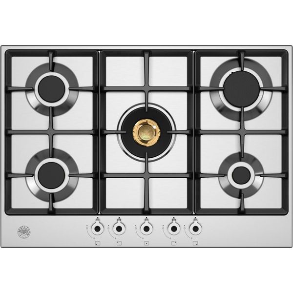 Bertazzoni P755CPROX Piano Cottura Acciaio Inox Superficie Piana 75 Cm Gas 5 Fornello(I)-image