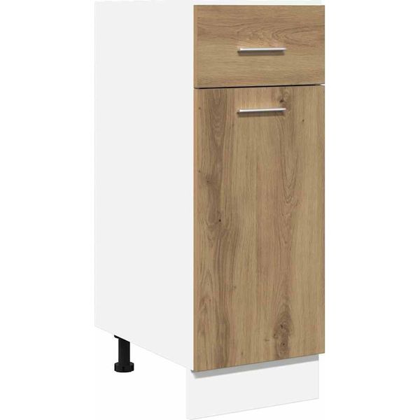 Vidaxl Base A Cassetti Lyon Artisan Oak 30X46X81,5 Cm Materiale A Base Di Legno-image