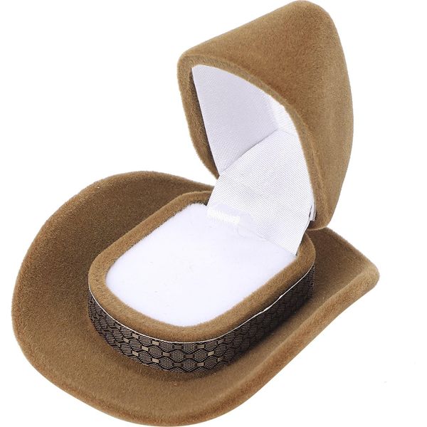 Scatola Di Gioielli Del Cappello, Scatola Dell'anello, Scatola Di Regalo Dell'anello, Cassa Singola Dell'anello, Scatola Di Regalo Dell'anello Dei Gioielli, Scatola Dell'anello Del Cappello-image