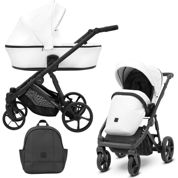 Carrozzina Kunert Arizo 2In1 In Ecopelle Bianca - Ecologica E Confortevole-image