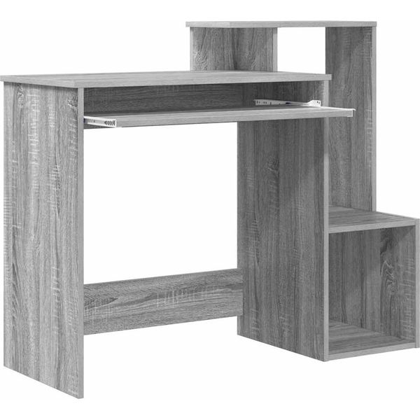 Vidaxl Scrivania Grigio Sonoma 106 X 41 X 88,5 Cm Materiale A Base Di Legno-image