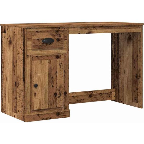 Vidaxl Scrivania Con Porta In Legno Di Recupero 50 X 115 X 75 Cm Materiale A Base Di Legno-image