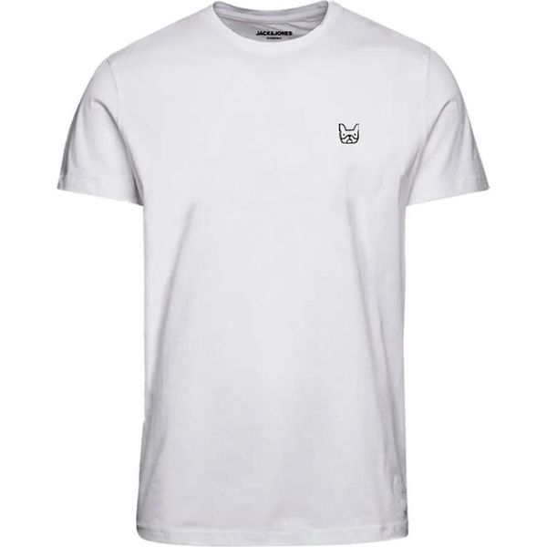 Jack & Jones Denim Dog T-Shirt A Maniche Corte Regular Fit Bianco L Uomo Bianco L-image