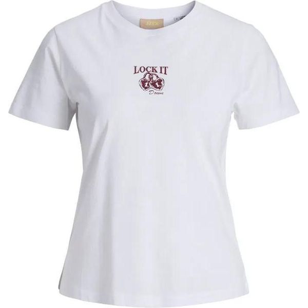 Jack & Jones Carly - T-Shirt A Maniche Corte Jjxx, Vestibilità Regolare, Bianco L Donna Bianco L-image
