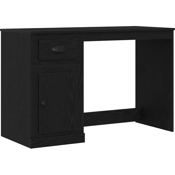 Vidaxl Scrivania In Rovere Nero 50 X 115 X 75 Cm Materiale A Base Di Legno-image