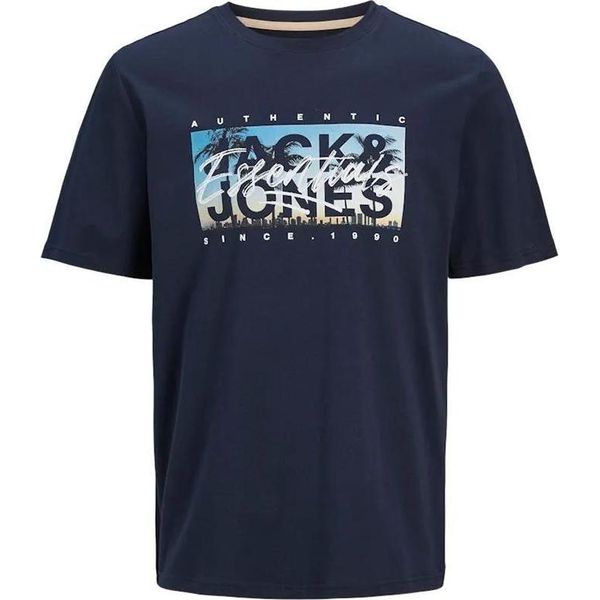 Jack & Jones Colton Maglietta A Maniche Corte Con Stampa Fotografica Blu S Uomo Blu S-image
