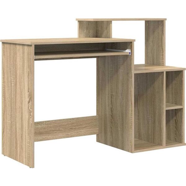 Vidaxl Scrivania Rovere Sonoma 120,5 X 44 X 88,5 Cm Materiale A Base Di Legno-image