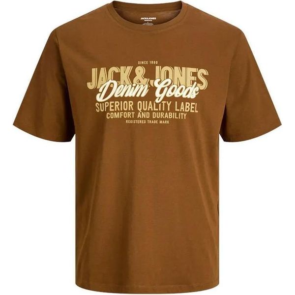 Jack & Jones Logo 2 Col Sn Maglietta A Maniche Corte Marrone Xl Uomo Marrone Xl-image