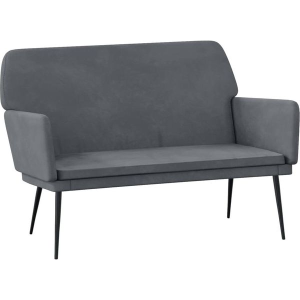 Syfax™ Panca Grigio Scuro 108X79X79 Cm In Velluto-image