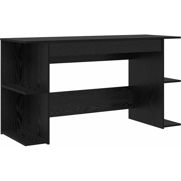 Syfax™ Scrivania Altro Rovere Nero 140 X 50 X 75 Cm Legno Multistrato-image