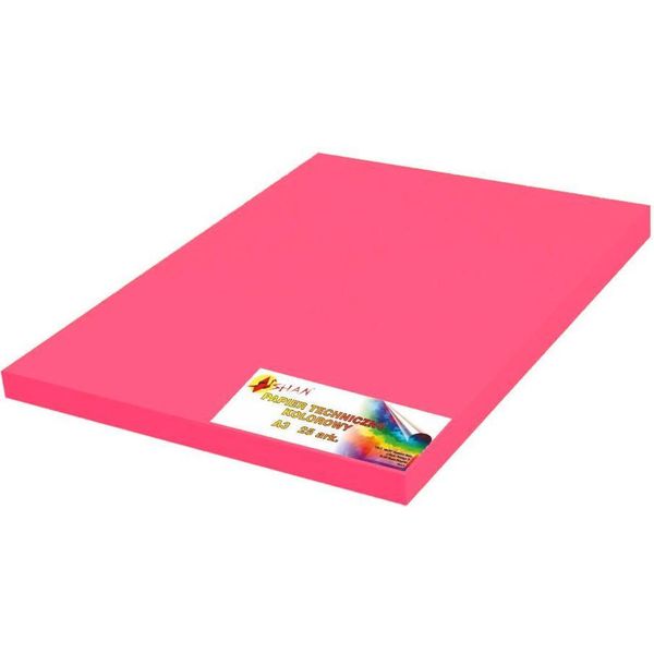 Carta Tecnica A Colori 160-280G A3 Rosa Intensiva 25 Fogli-image
