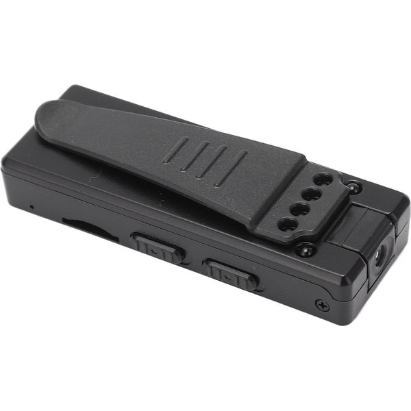 Telecamera Per Il Corpo Ashata, Telecamera Per Il Corpo Hd 1080P, Piccola Telecamera Portatile Per La Visione Notturna Della Polizia, Telecamera D'azione, Ruotabile Di 90 Gradi, Con Clip, 6 Luci Rosse A Infrarossi-image