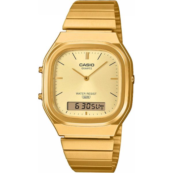 Orologio Casio Unisex Vintage Collection AQ-240EG-9AEF Acciaio Inossidabile, Placcato Oro, Resina, Quarzo-image