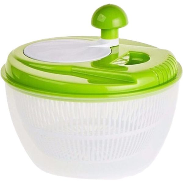Centrifuga Per Insalata 3,5 Litri Con Manovella E Setaccio - Centrifuga Per Verdure 3 In 1-image
