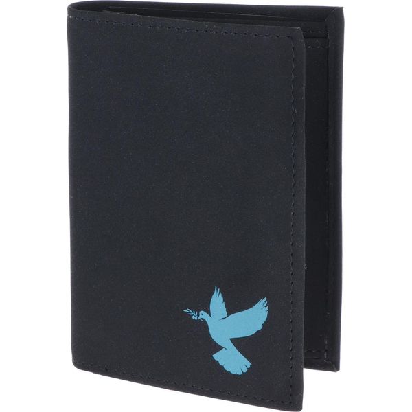 Oxmox Portafoglio New Cryptan Rfid Protect KombiböRse Freedom Pigeon Print Cyan Black Nero-image