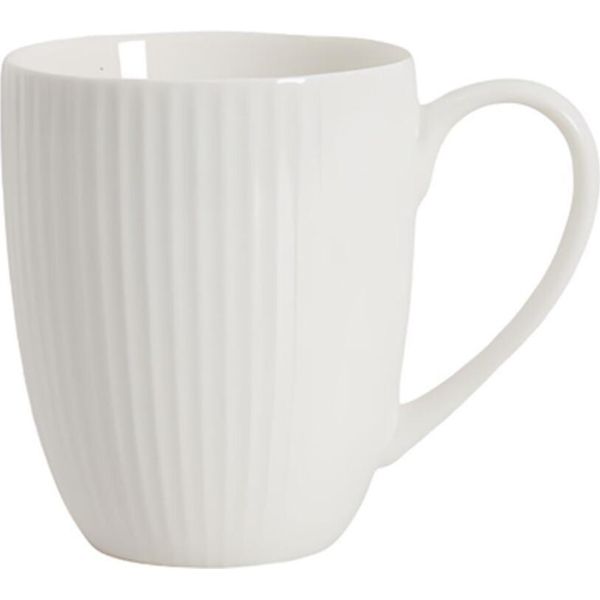 Tazza Da Caffè Weissberg Da 6 Pezzi 350 Ml In Porcellana Di Alta Qualità, Design A Rilievo-image