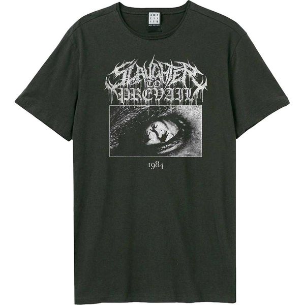 Amplified - Maglietta "1984 Metal Logo"" Per Uomo/Donna Unisex GD4143 (S) (Charcoal)"-image