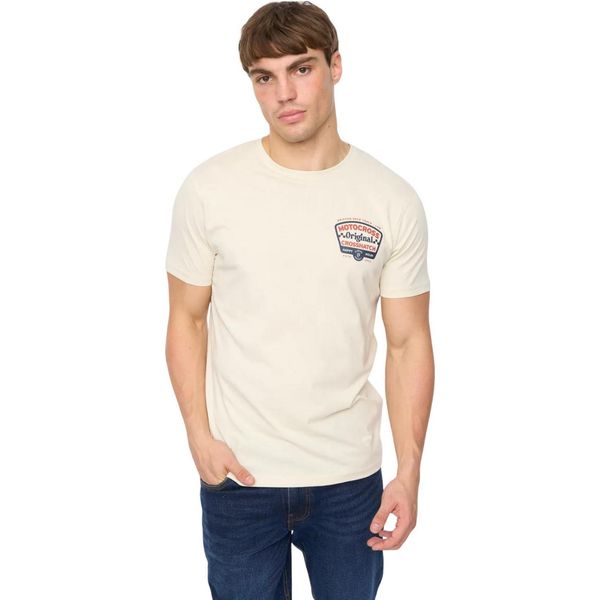 Crosshatch - Maglietta "Motocross"" Da Uomo BG2150 (L) (Bianco Naturale)"-image