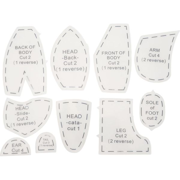 Set Di Righelli Per Sagome Memory Bear, Acrilico, Cucito, Quilting, Modello, 30,5 Cm-image