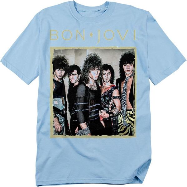 Bon Jovi - Maglietta Uomo/Donna Unisex TV21604 (Xxl) (Azzurro)-image