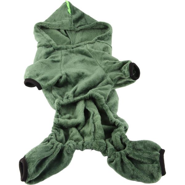 Costume Da Dinosauro Per Cani, Alla Moda, Carino, Caldo, Soffice, Felpa Con Cappuccio, Outfit Invernale Per Cani, Gatti, Animali Domestici, M-image