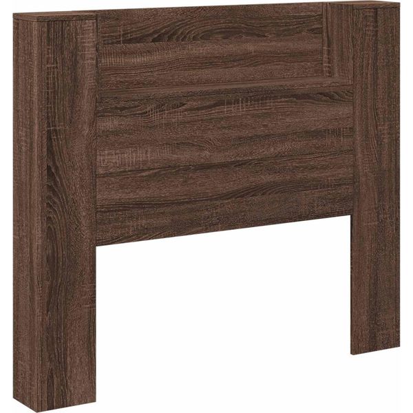 Vidaxl Testiera Marrone Effetto Rovere 120 X 16,5 X 103,5 Cm Materiale A Base Di Legno-image