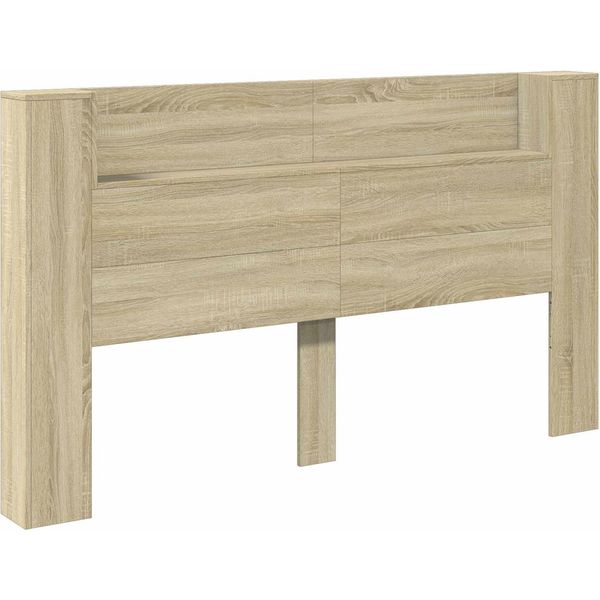 Vidaxl Testata In Rovere Sonoma 180 X 16,5 X 103,5 Cm Materiale A Base Di Legno-image