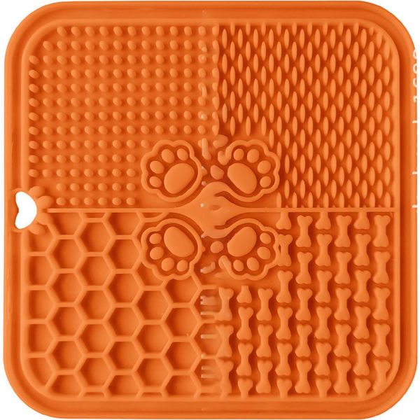 Tappetino Da Leccare Per Animali Domestici, In Morbido Silicone, Previene Il Soffocamento, Lenisce Il Mal Di Gola, Cibo Per Gatti Che Mangiano Lentamente, Con Ventosa Antiscivolo,-image