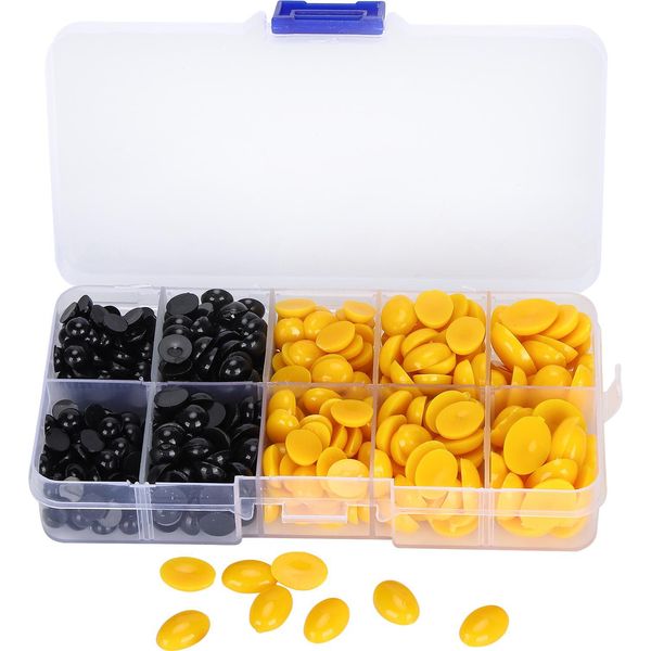 580 Pezzi Occhi E Nasi In Plastica, Bambola Piatta, Orsacchiotto, Animali Di Peluche, Giocattoli Fai Da Te, Accessori, Giallo-image