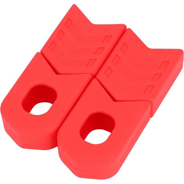 1 Coperchio Per Pedivella Di Bicicletta In Silicone Piar, Protezione Del Braccio, Accessorio Per Bicicletta (Rosso)-image