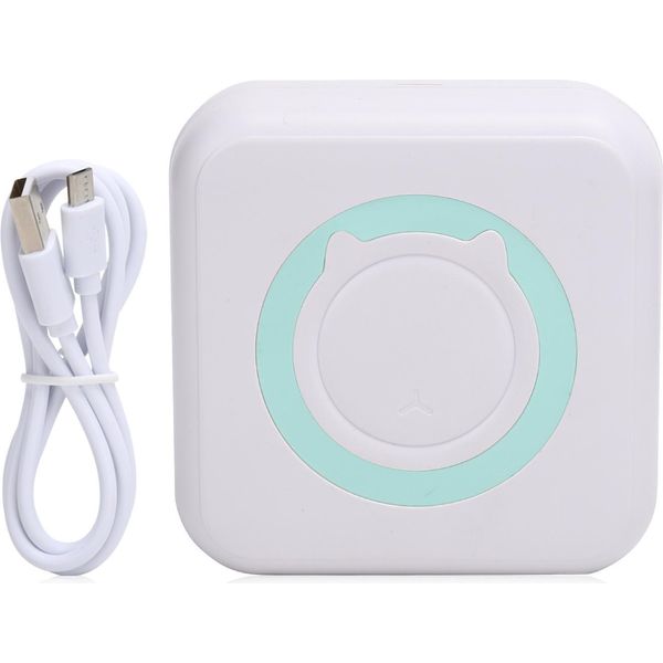 Mini Stampante Tascabile, Senza Inchiostro, Wireless, Bluetooth, Carta Termica Portatile Per Etichette Fotografiche, Memogreen-image