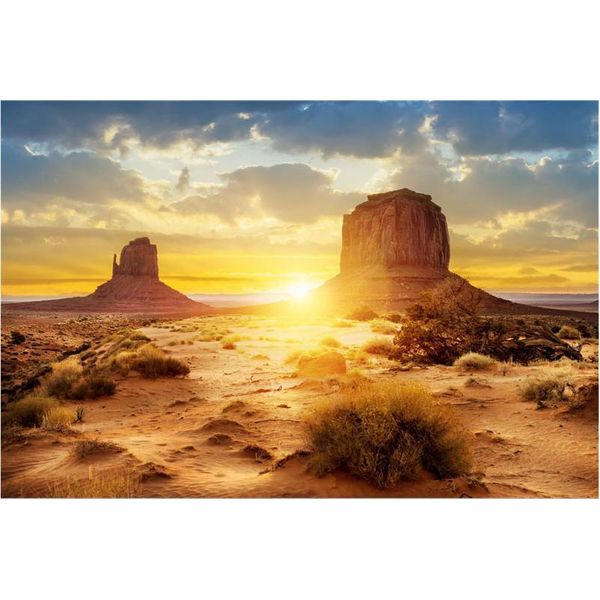 Poster Con Sfondo Acquario In Stile Sole E Deserto, Carta Decorativa Adesiva In Pvc (91 X 41 Cm)-image