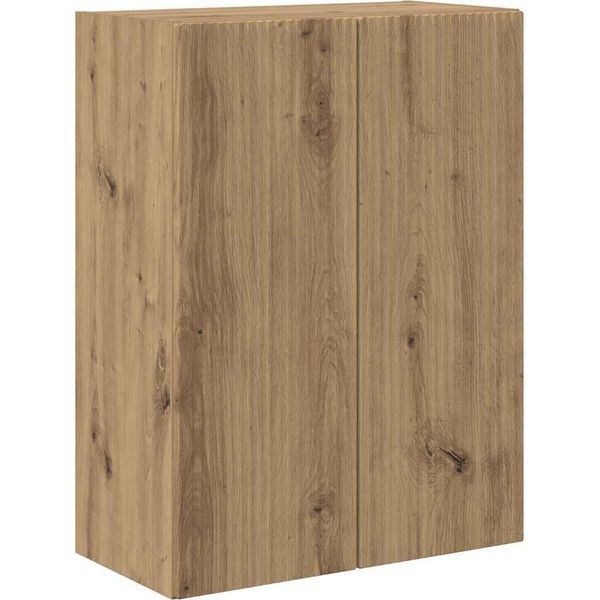 Vidaxl Mobile Tv A Parete Artisan Oak 59,5 X 31 X 80 Cm Materiale A Base Di Legno-image