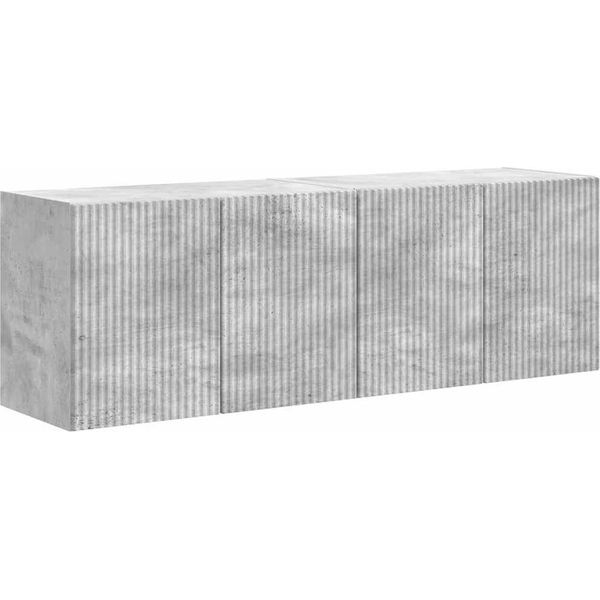Vidaxl Mobile Tv A Parete 2 Pezzi Grigio Cemento 59,5 X 31 X 40 Cm Materiale In Legno-image