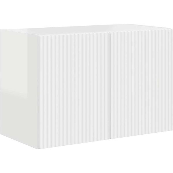 Vidaxl Mobile Tv A Parete Bianco Lucido 59,5 X 31 X 40 Cm Materiale In Legno-image