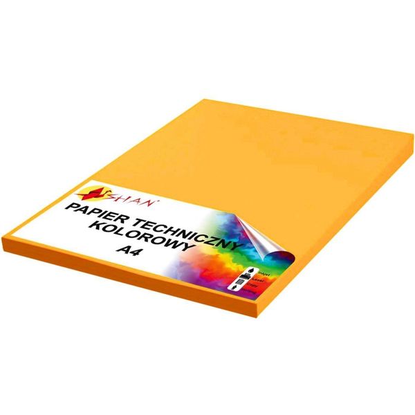 Carta Tecnica A4 270G Giallo Scuro Solare 50 Fogli-image