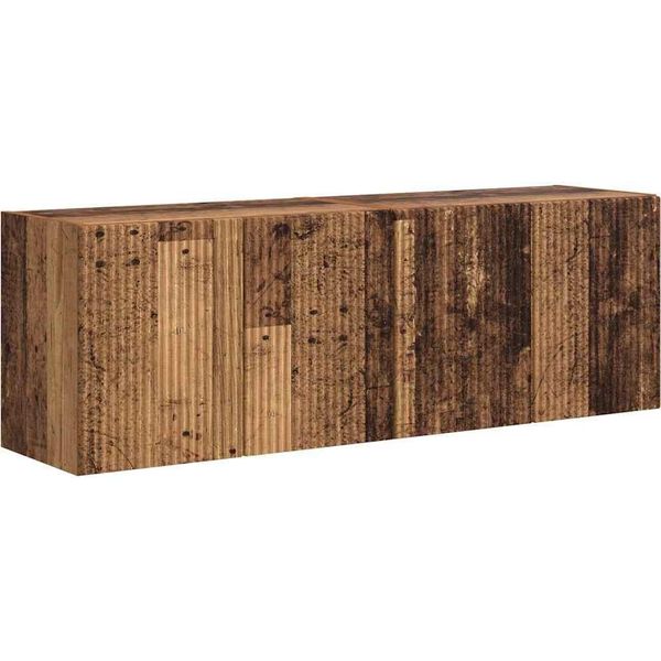 Vidaxl Mobile Tv A Parete 2 Pezzi In Legno Di Recupero 59,5 X 31 X 40 Cm Materiale A Base Di Legno-image