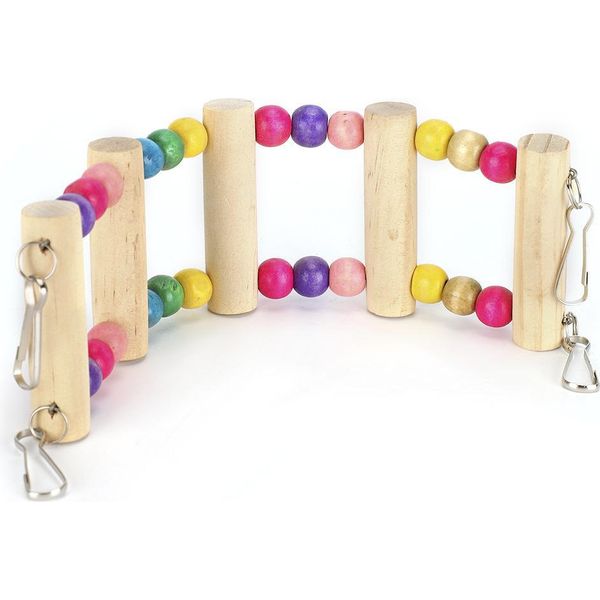 Pappagallo Di Legno Appeso Ponte Arrampicata Giocattolo Piegare Gioco Libero Fornitura6X18Cm-image