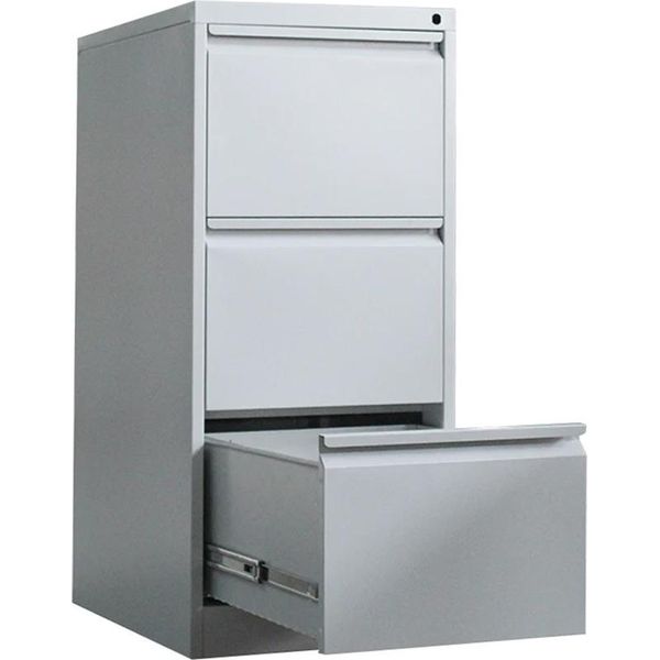 Armadietto In Metallo A 3 Cassetti MS41 Schedario Con Cassetti Grigio-image